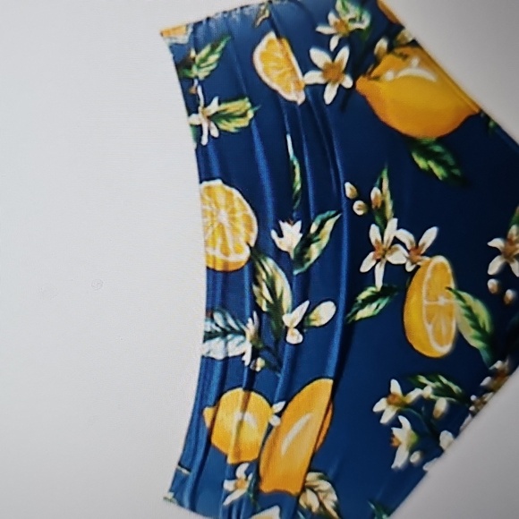 NWT Hesxuno Yellow and Blue Floral Women's Tummy Control Bikini Set 2X - Picture 6 of 8